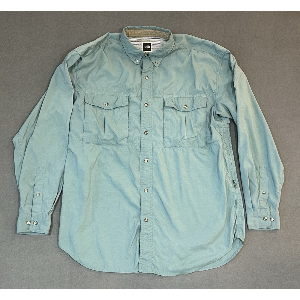 The North Face Shirt Mens Mesh Lined Vent Long Sleeve Fishing Hiking Size M